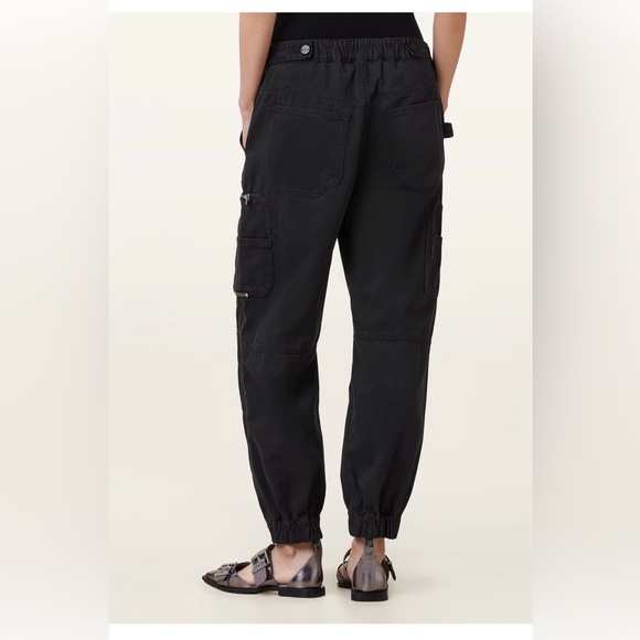 All Saints Florence Cargo Jogger Pants Washed Black , size 12 - Picture 7 of 15